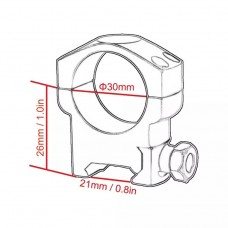 Кольца Vector Optic 30 мм, на Weaver, средние (SCTM-22) модель st_9040 от Vector Optics