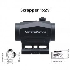 Прицел коллиматорный Vector Optics Scrapper 1x29, RD 2 MOA модель st_9123 от Vector Optics