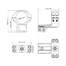 Консольные кольца Vector Optics 30 мм (1,25) на планку типа ласточкин хвост 11 мм (XASR-3017) модель st_9849 от Vector Optics