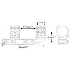 Кронштейн SPUHR Cantilever Scope Mount 34мм на Picatinny, вынос 40мм, h=38мм, 6MIL модель SP-4616 от Spuhr