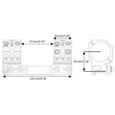Кронштейн SPUHR Scope Mount 34мм на Picatinny, h=30мм, 13MIL модель SP-4801 от Spuhr