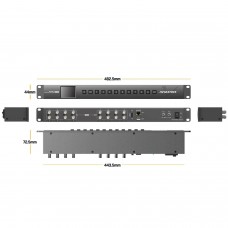 Матричный коммутатор AVMATRIX MSS0811 компактный 3G-SDI 8×8 модель vb_30001 от AVMATRIX