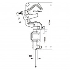 Зажим с головкой KUPO KCP-150 SWIVELING PIPE C CLAMP W/ UNIVERSAL HEAD модель vb_31598 от KUPO