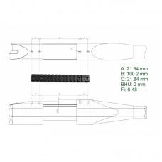 Планка APEL на Steyr SBS 96 CSP E=100,2 - Picatinny  (83-00202/7) модель 00012461 от EAW Apel