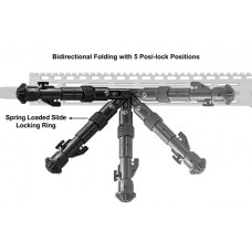 Сошки Leapers M-LOK RECON FLEX для установки на оружие в посадочные места M-LOK TL-BPDM01 (регулируемые) высота от 14 до 20 см модель 00013794 от Leapers