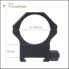 Кольца Contessa на Picatinny D30мм, высота BH 12мм (SPP02/B) сталь модель 00009366 от Contessa Alessandro