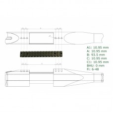 Планка APEL на Swiss arms SHR E=93,5 - Picatinny (83-00175) модель 00012450 от EAW Apel