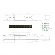 Планка APEL на VERNEY-CARRON L E=97 - Picatinny  (83-00226) модель 00012464 от EAW Apel