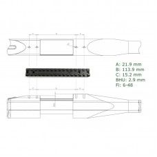 Планка Rusan Picatinny Howa 1500 (long action) (010-19-LA) модель 00014977 от Rusan