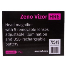 Лупа налобная с аккумулятором Levenhuk Zeno Vizor HR6 модель 72615 от Levenhuk