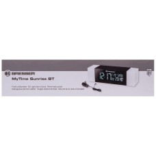 Радио с будильником и термометром Bresser MyTime Sunrise Bluetooth, черное модель 74663 от Bresser
