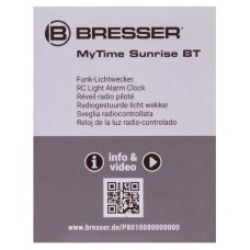 Радио с будильником и термометром Bresser MyTime Sunrise Bluetooth, черное модель 74663 от Bresser