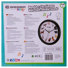 Часы настенные Bresser Junior, 25 см, с животными модель 75315 от Bresser