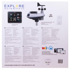 Метеостанция Explore Scientific 7 в 1 Wi-Fi, профессиональная, черная модель 75913 от Explore Scientific