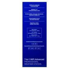 Метеостанция Explore Scientific 7 в 1 Wi-Fi, профессиональная, черная модель 75913 от Explore Scientific