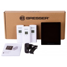 Метеостанция Bresser Thermo Hygro Quadro NLX с тремя датчиками, черная модель 77031 от Bresser
