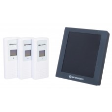 Гигрометр Bresser ClimaTemp Hygro Quadro с тремя датчиками, серый модель 77138 от Bresser