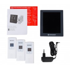 Гигрометр Bresser ClimaTemp Hygro Quadro с тремя датчиками, серый модель 77138 от Bresser