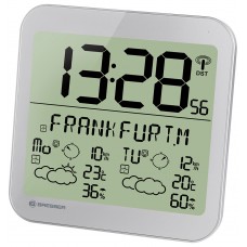 Часы настенные Bresser MyTime Meteotime LCD, серебристые модель 74650 от Bresser