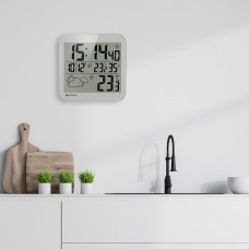Часы настенные Bresser MyTime LCD, серебристые модель 75697 от Bresser