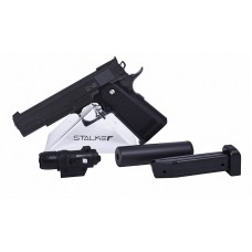 Пистолет пневматический Stalker SA5.1S Spring (Hi-Capa 5.1) +ПБС +ЛЦУ модель SA-3307151S от Stalker