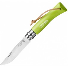 Нож Opinel серии Tradition Colored №07, цвет - зеленый, темляк модель 001442 от Opinel