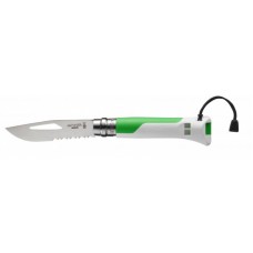 Нож Opinel серии Specialists Outdoor №08, клинок 8,5см., белый/зелёный