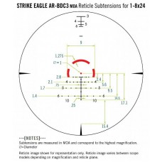 Прицел Vortex Strike Eagle 1-8x24, AR-BDC3 (MOA) модель SE-1824-2 от Vortex