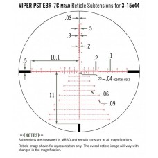 Прицел Vortex Viper PST Gen II 3-15x44 FFP, EBR-7C (MRAD) модель PST-3159 от Vortex